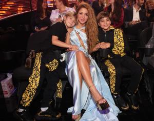 Sasha Pique, Shakira and Milan Pique at the 2023 MTV Video Music Awards held at Prudential Center on September 12, 2023 in Newark, New Jersey.