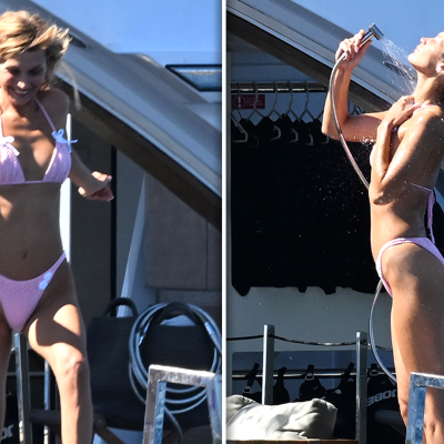 Bella Hadid Strips Down to Tiny Pink Bikini During Cannes Vacation