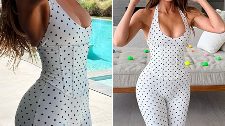 Kardashian Curves -- Guess Whose Polka Dot Hot Shots