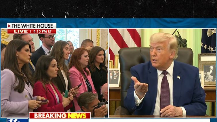 President Donald Trump Rips Kaitlan Collins During Heated Oval Office Exchange