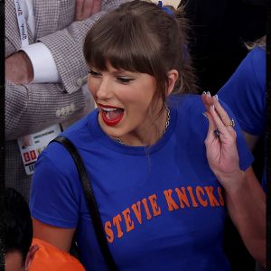 Taylor Swift Attends Knicks Game 4 at MSG Ahead of Wedding