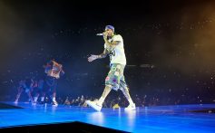 EAST RUTHERFORD, NEW JERSEY - AUGUST 12: Chris Brown performs in concert at MetLife Stadium on August 12, 2025 in East Rutherford, New Jersey. (Photo by Theo Wargo/Getty Images for ABA)