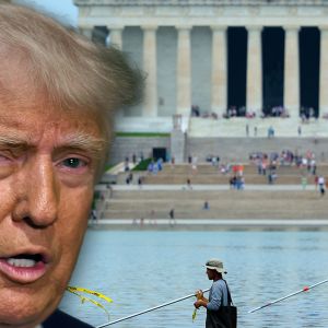 Trump Calls Reflecting Pool Vandalism 'Deranged,' Announces Immediate Repair