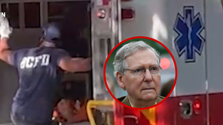 Mitch McConnell Wheeled Out on Stretcher, Loaded Into Ambulance, New Video Shows