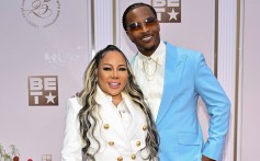 Tameka Cottle Harris and T.I. at the BET Awards 2025 held at the Peacock Theater on June 9, 2025 in Los Angeles, Calif.
