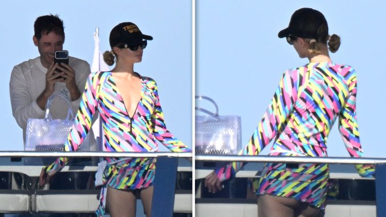 Paris Hilton Flashes Bare Butt on Italian Yacht Trip