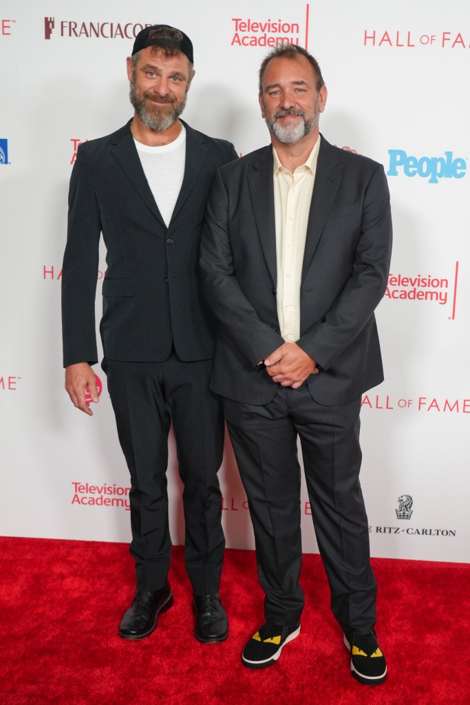 Matt Stone and Trey Parker at the 28th Television Academy Hall of Fame induction ceremony