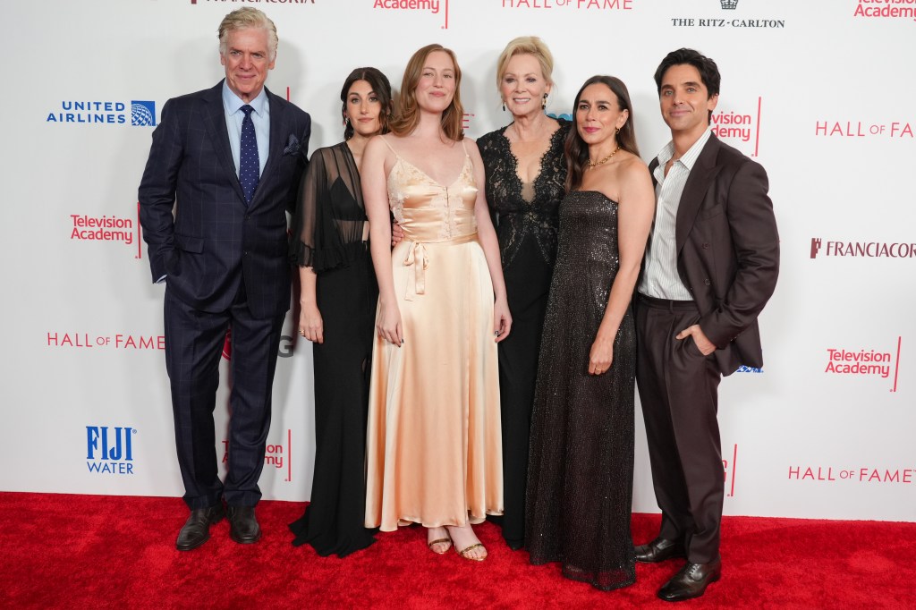 Christopher McDonald, Lucia Aniello, Hannah Einbinder, Jean Smart, Jen Statsky and Paul W. Downs at the 28th Television Academy Hall of Fame induction ceremony