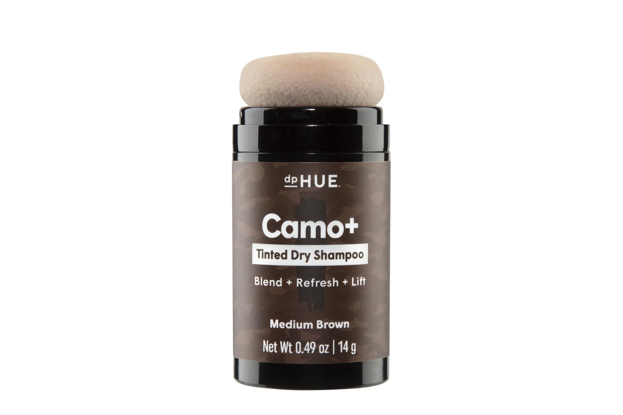 dpHUE Camo+ Tinted Dry Shampoo in Medium Brown.