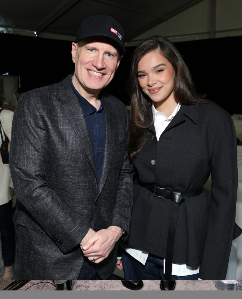 Kevin Feige and Hailee Steinfeld at D23: The Ultimate Disney Fan Event