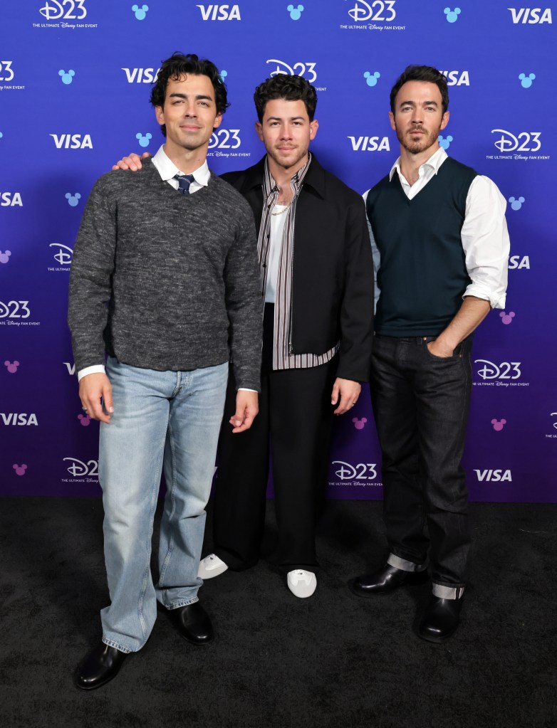 Kevin Jonas, Joe Jonas, and Nick Jonas at D23: The Ultimate Disney Fan Event