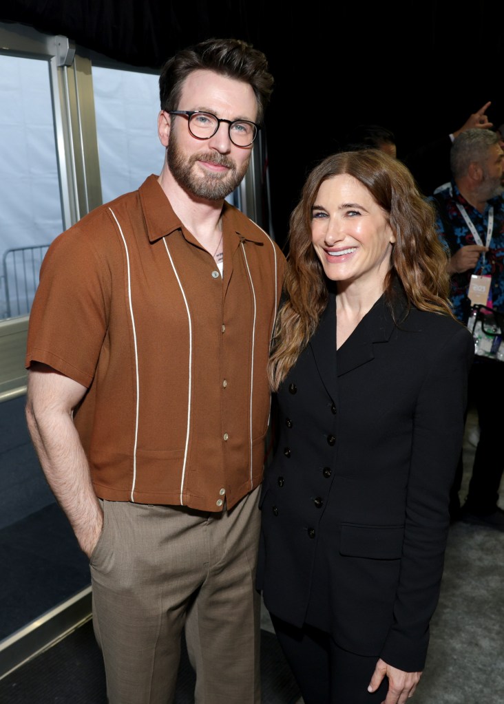 Chris Evans and Kathryn Hahn at D23: The Ultimate Disney Fan Event