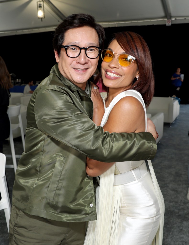 Ke Huy Quan and Rosario Dawson at D23: The Ultimate Disney Fan Event