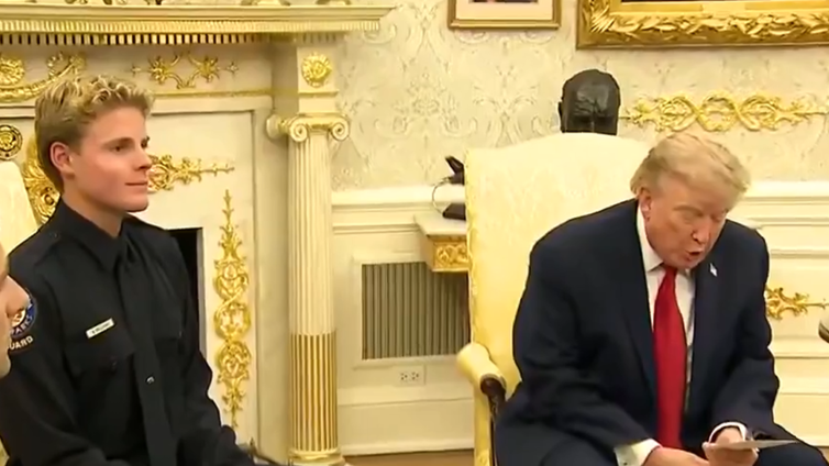 President Trump Hosts Teen Lifeguard and Boy He Rescued For White House Visit