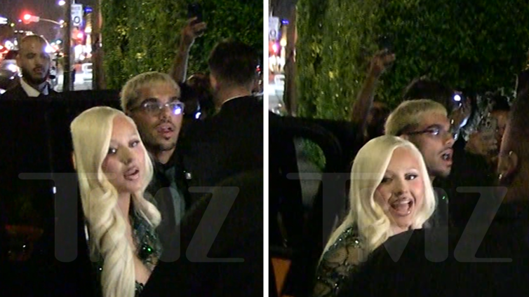 N3on and Alabama Barker Arrive at West Hollywood Nightclub Together