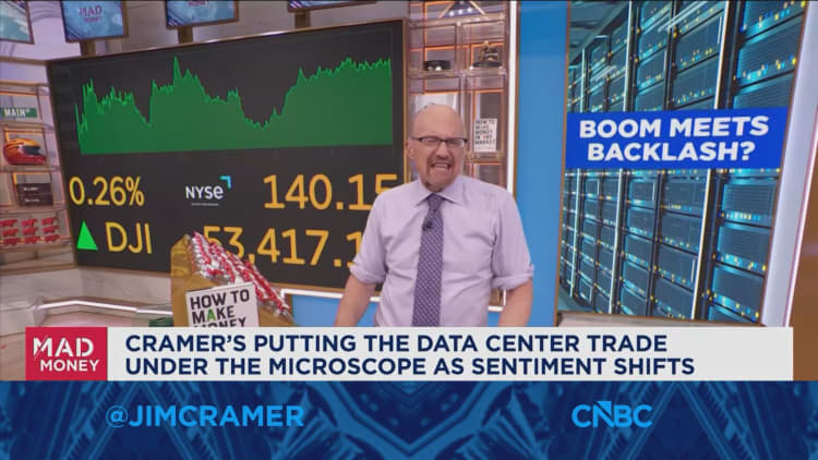 Speculative builders are driving up the cost of data center construction, says Jim Cramer