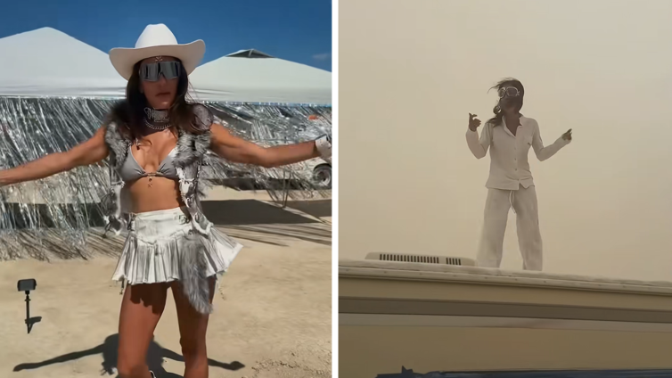 Bethenny Frankel Shows Off Festive Burning Man Look, Gives Wild Neighborhood Tour