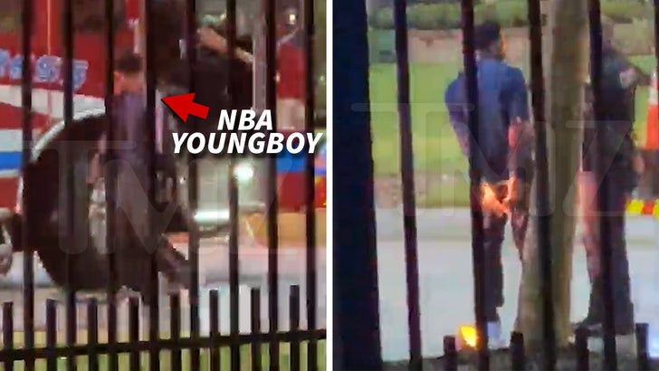 Youngboy, who was home at the time, was briefly handcuffed by cops -- presumably as a precautionary measure -- before being released.
