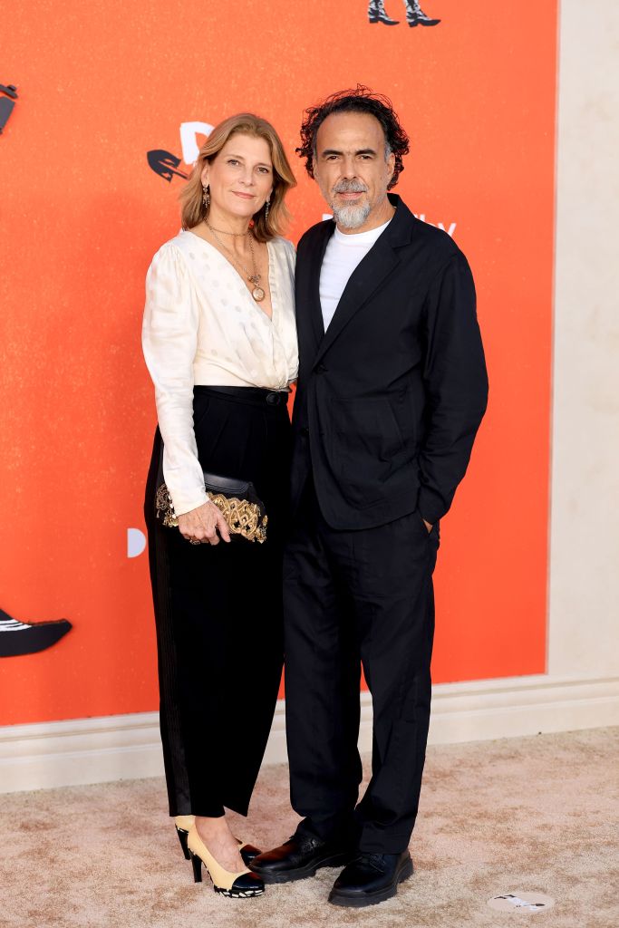 María Eladia Hagerman and Alejandro González Iñárritu pose at the Los Angeles premiere of "Digger."