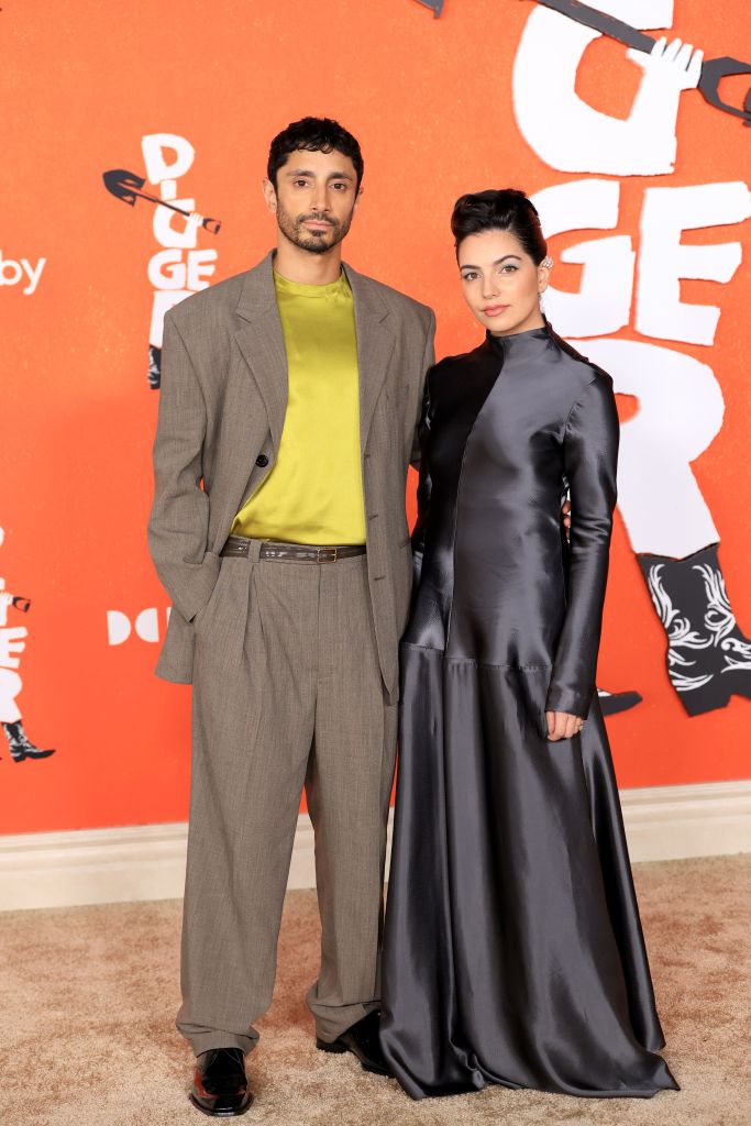 Riz Ahmed and Fatima Farheen Mirza attend the Los Angeles Premiere of Warner Bros. Pictures' "Digger."