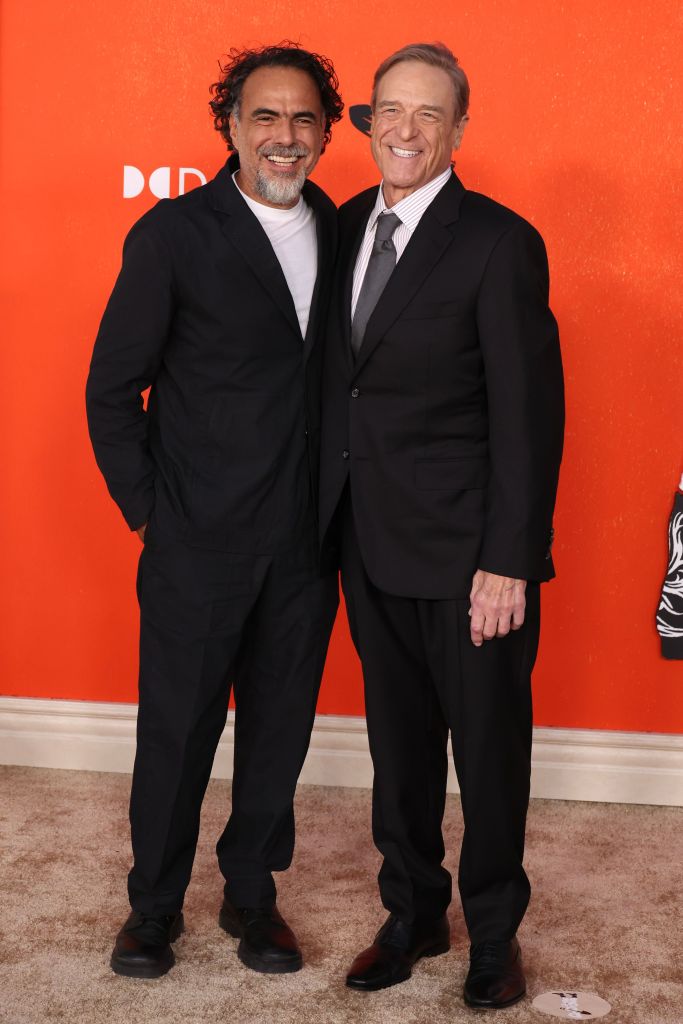 Alejandro González Iñárritu and John Goodman smiling at the "Digger" US Film Premiere.