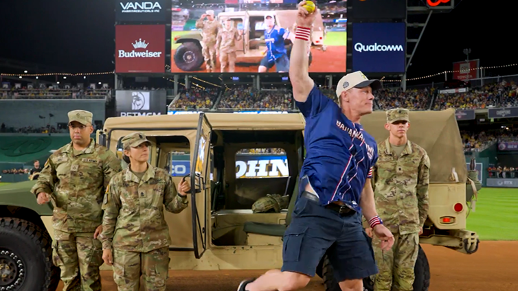 John Cena Gets Police Escort to Deliver Banana Bowl Game Ball