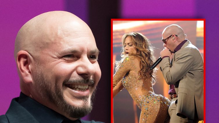 Pitbull Says He Got 'Excited' When Jennifer Lopez Grinded on Him
